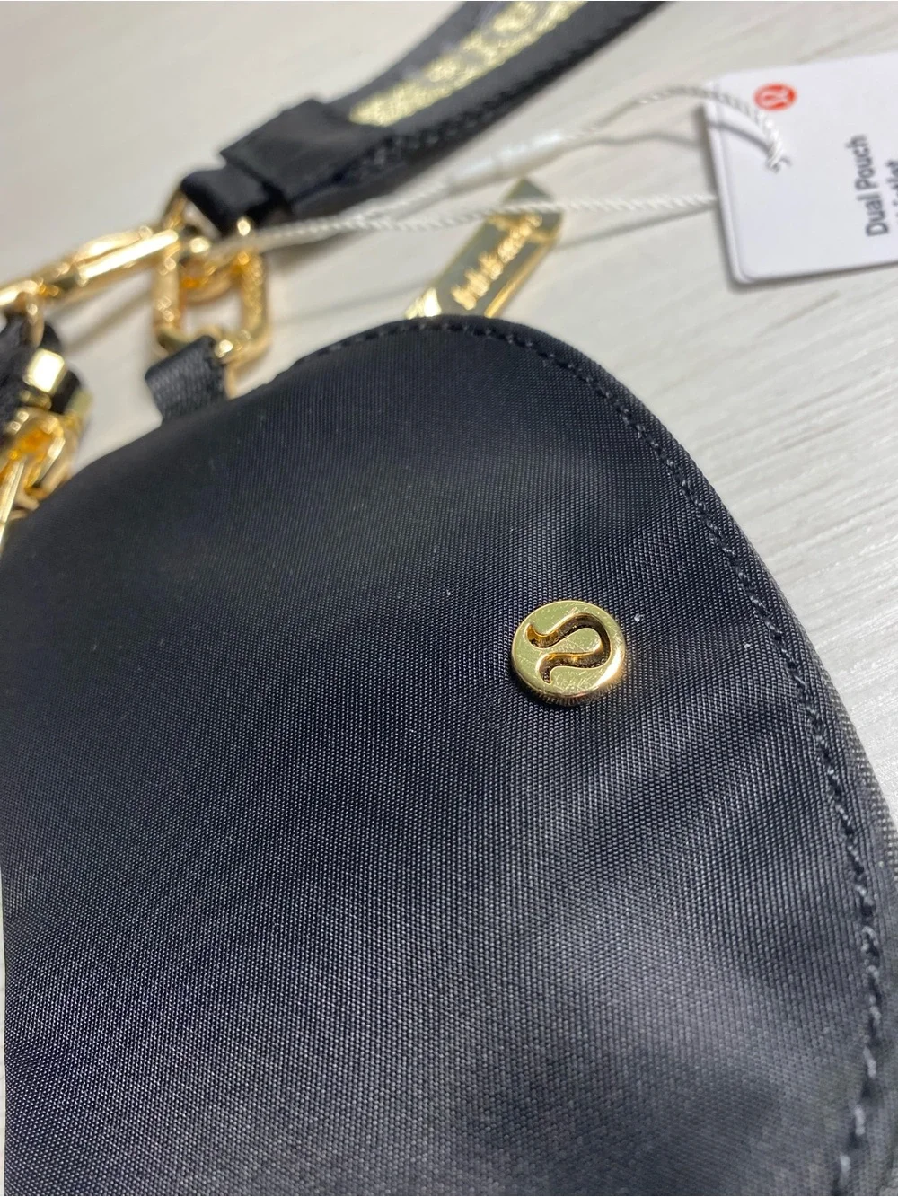 lululemon athletica Black Key & Card Holder Set with Gold Hardware